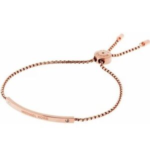 Michael Kors Rose Gold Crystals & stainless steel Bracelet MK Logo MKJ4643791